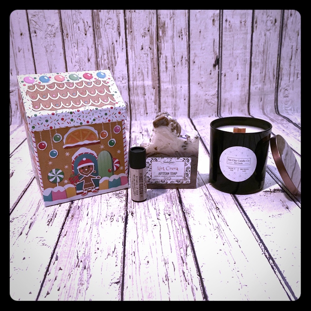 Hot cocoa scented spa gift box